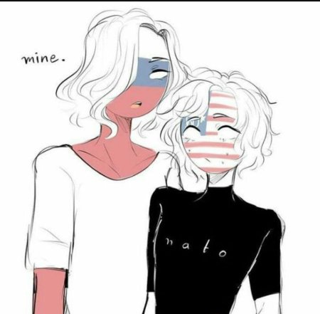 Девушки из countryhumans (россия и сша)