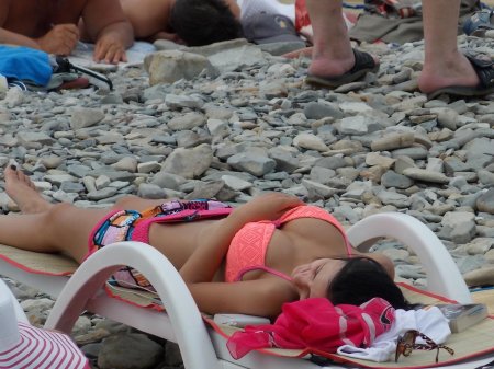 Девушки на пляже в сочи