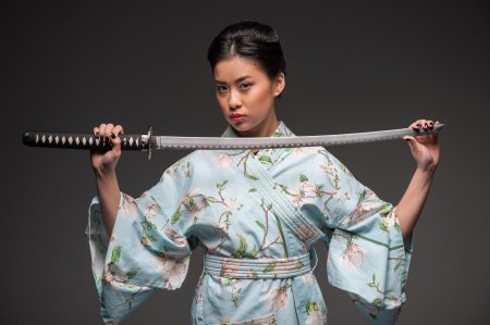 Самурай в кимоно