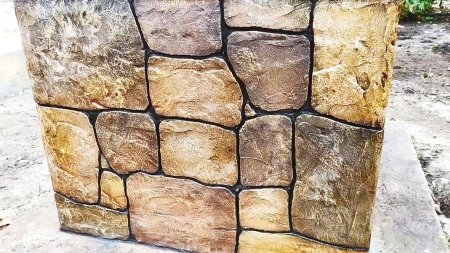 Имитация камня из плиточного клея