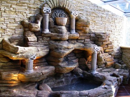 Артбетон водопад ландшафт