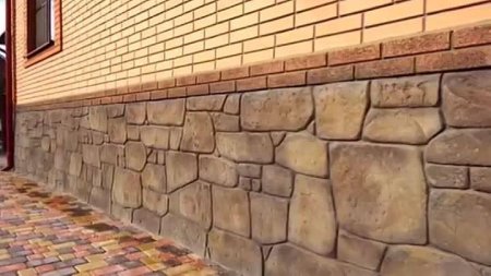 Отделка цоколя имитация камня