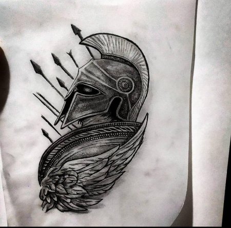 Тату эскиз гладиатор