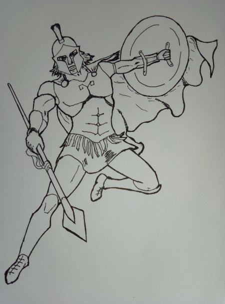 Ахиллес рисунок карандашом