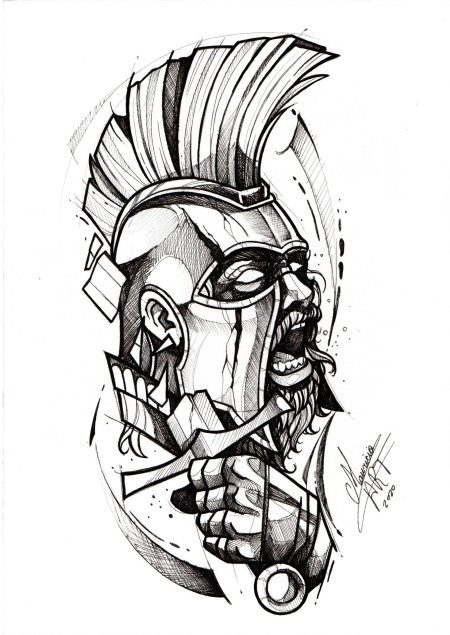Гладиатор тату эскиз