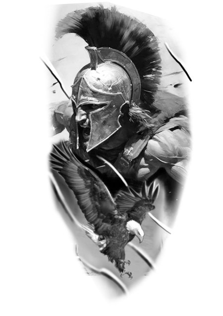 Эскиз тату гладиатор