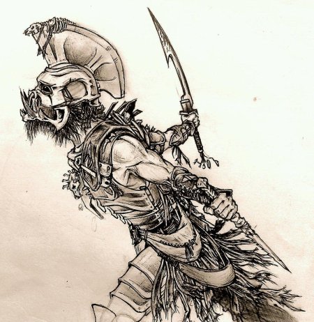 Воин эскиз