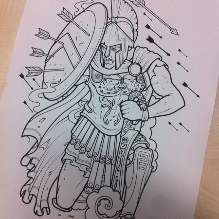 Римский легионер тату эскиз