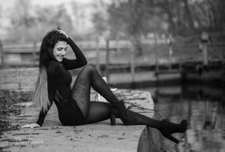 Черно белая фотосессия