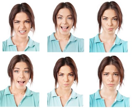 Женщина разные эмоции