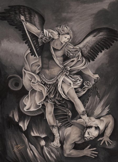 Михаил низвергает люцифера