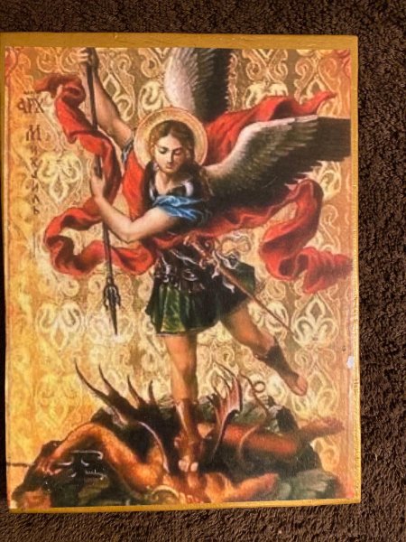 Архангел михаил против люцифера икона