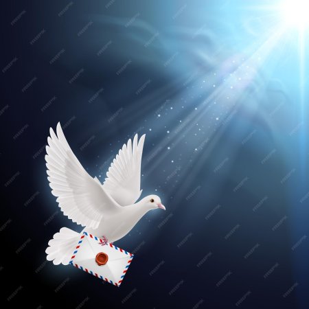 Голубь с письмом в клюве