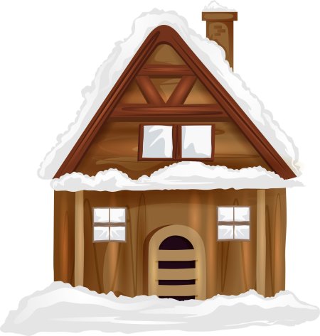 Домик в снегу для детей