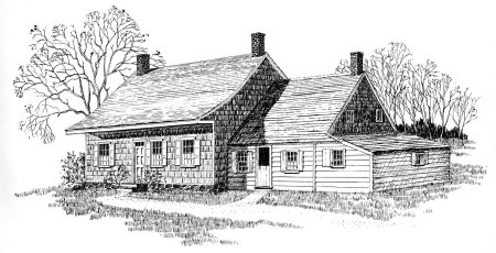 Набросок домика в деревне