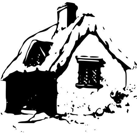 Домики силуэт