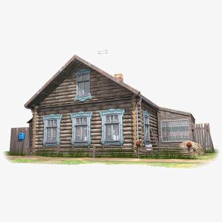 Русская изба д модель