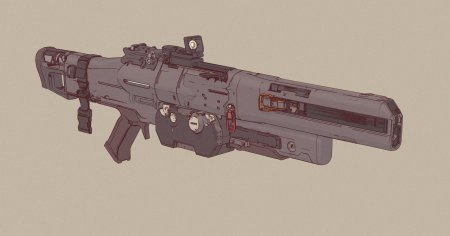 Штурмовая винтовка scifi концепт art