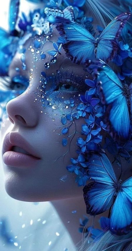 Голубая бабочка