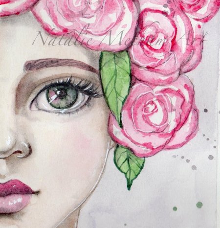 Лицо девушки рисунок