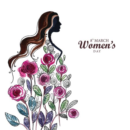 Силуэт женщины на 8 марта