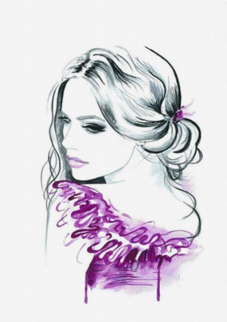 Красивая девушка рисунок