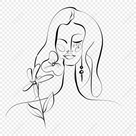 Рисованный цветок