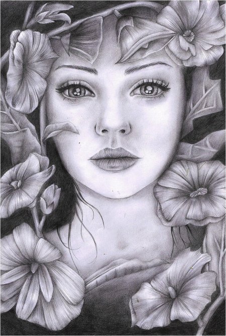 Рисунки женщин карандашом