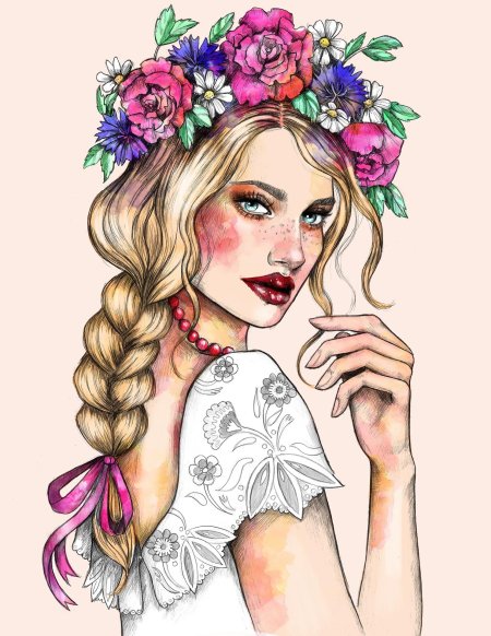 Девушка рисунки