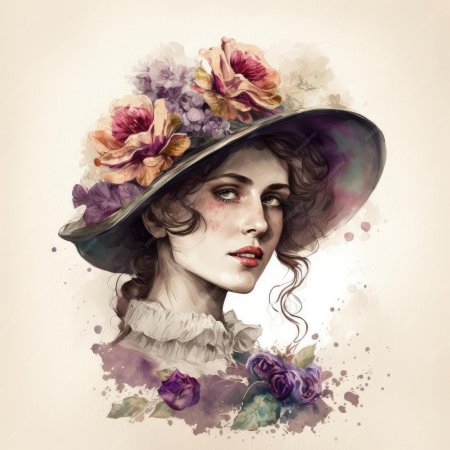 Красивая женщина в шляпе