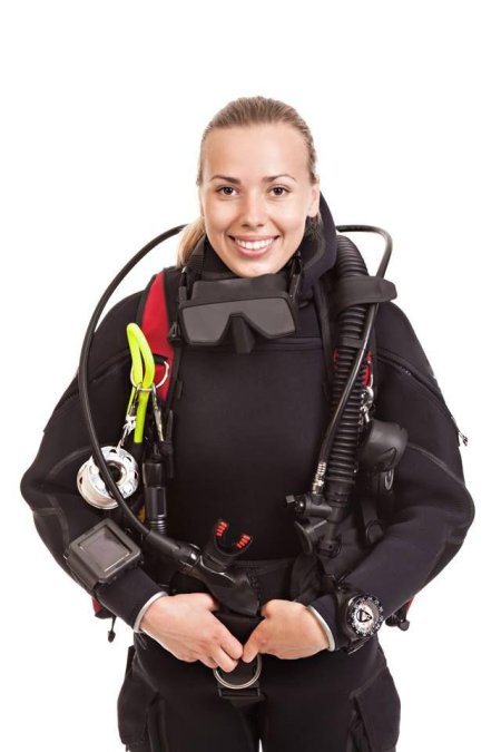 Female scuba