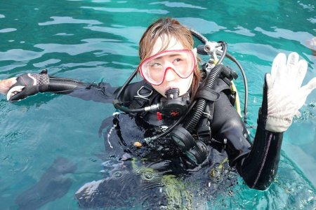 Девушка дайвер
