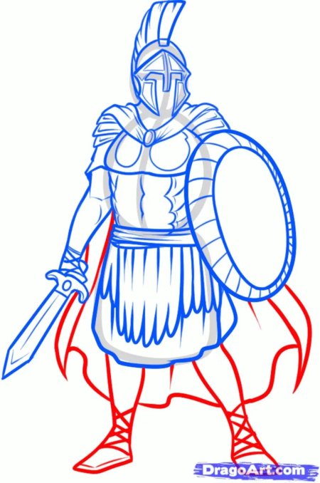 Раскраска римский воин легионер