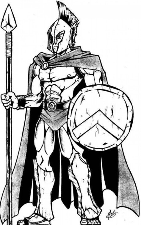 Ахиллес рисунок карандашом