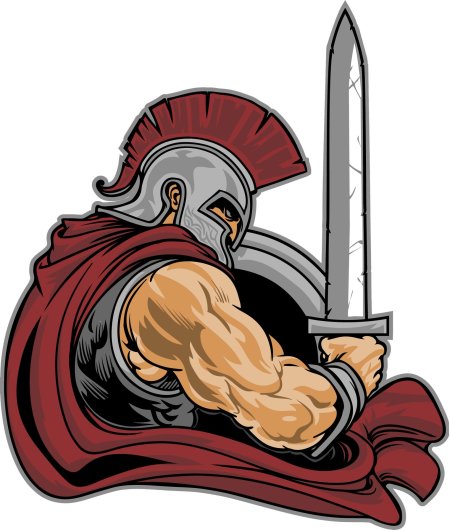 Спартанский воин вектор