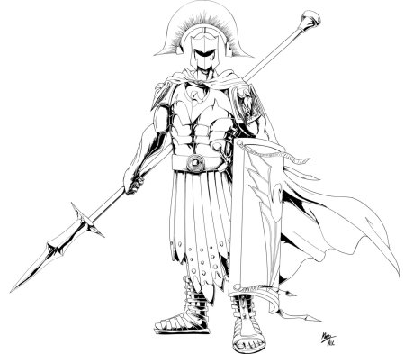 Ахиллес рисунок карандашом