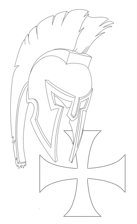 Шлем спартанца эскиз