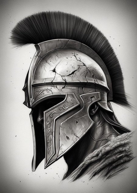 Тату воин эскиз