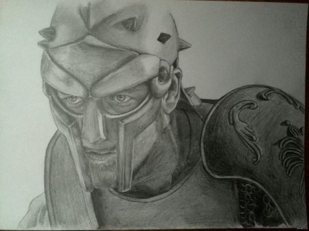 Гладиатор рассел кроу рисунки карандашом