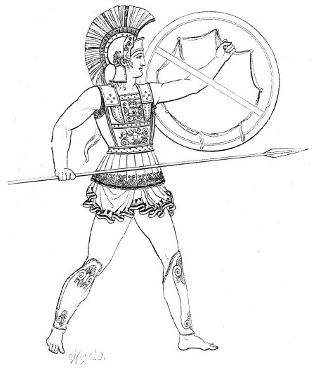 Греческий воин рисунок