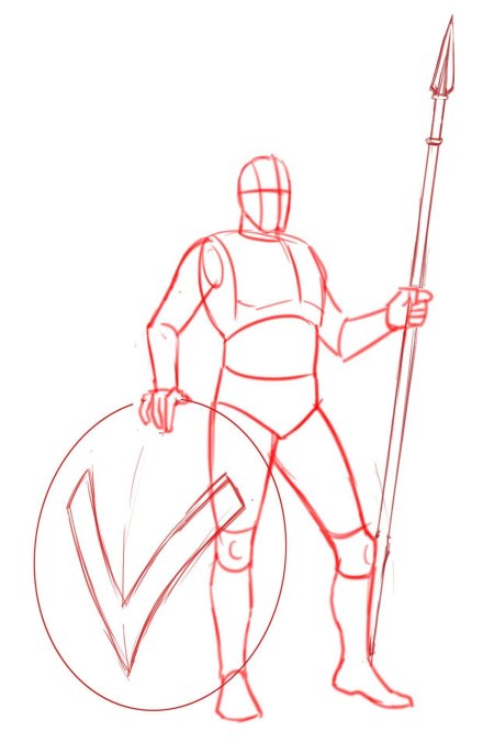 Спартанский воин раскраска