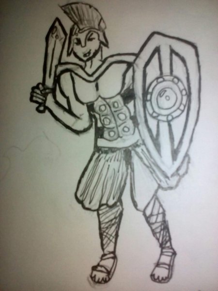 Спартанский воин раскраска