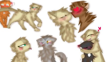 Коты воители рыжик и горчица