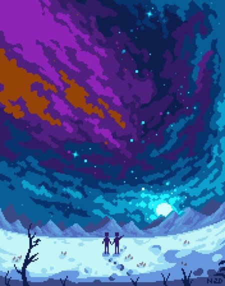 Пиксельный пейзаж