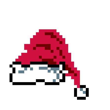 Пиксельная новогодняя шапка