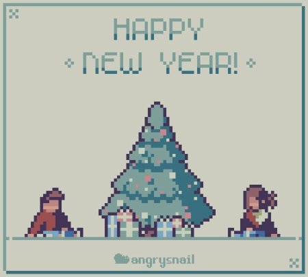 Елка пиксель арт