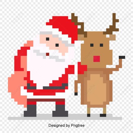 Дед мороз пиксель