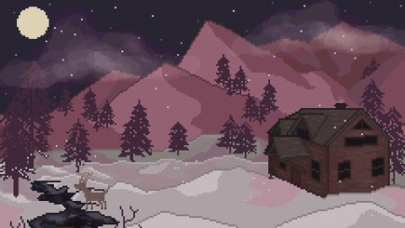 Пиксельный пейзаж