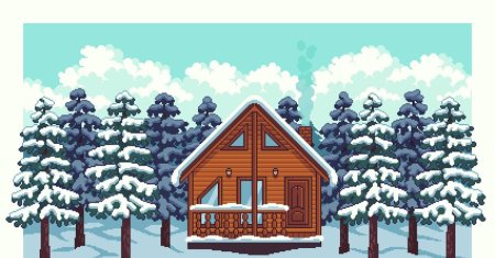 Winter pixel art