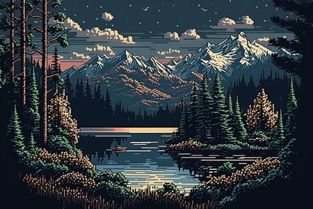 Пиксельные пейзажи